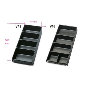 Termoformati portaminuterie in materiale plastico per tutti i modelli di cassettiere e per i carrelli - Beta VP3 - VP4