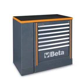 Zestaw szafki z 7 szufladami i blatu roboczego 1 m - Beta C55B/1