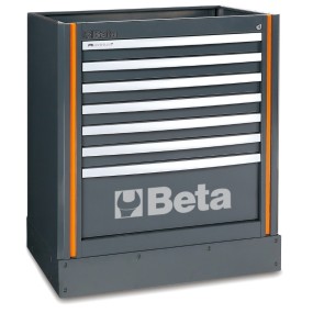 Module fixe à 7 tiroirs pour ameublement atelier - Beta C55M7