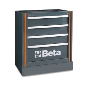 Module fixe à 4 tiroirs pour ameublement atelier - Beta C55M4