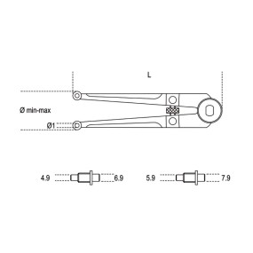 100-ROUND PIN WRENCH FOR RING NUTS