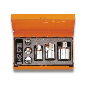 6 adaptadores para llaves de vaso, en caja de chapa - Beta 902R/C6
