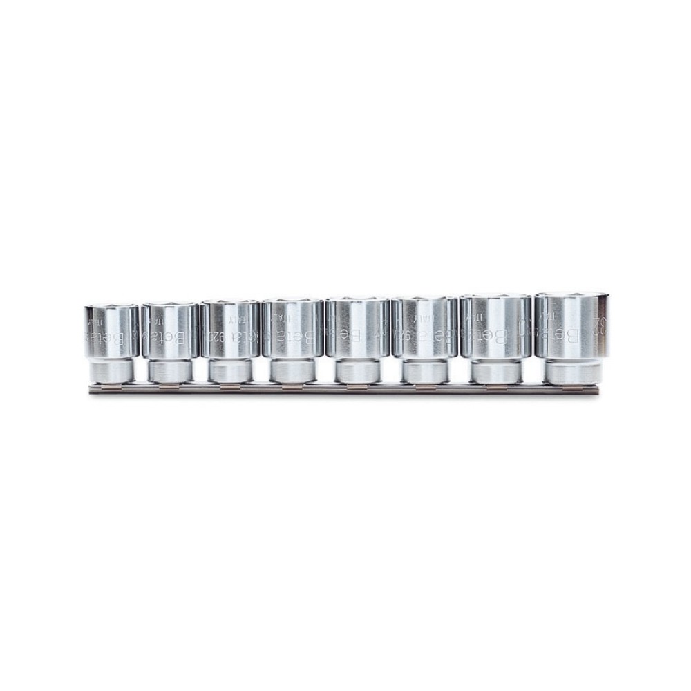 Serie di 8 chiavi a bussola a mano bocca esagonale (art. 920A) su supporto - Beta 920A/SB8