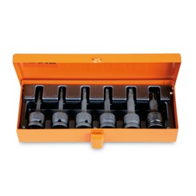 6 llaves de vaso macho de impacto para tornillos con huella Torx® en caja