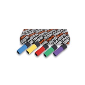 Kraftsteckschlüsselsatz für Radmuttern, 5-teilig, mit farbigen Polymereinsätzen - Beta 720LC/S5