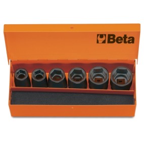 Komplet 6-ciu nasadek udarowych w pudełku metalowym - Beta