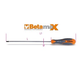 Drivers for Torx® head screws, long series, chrome-plated, black tips - Beta 1297TX/L