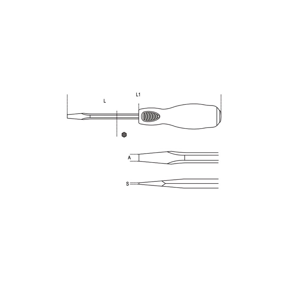 Slagvaste schroevendraaiers voor sleufschroeven - Beta 1241