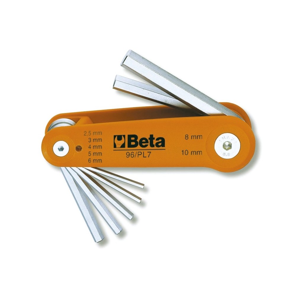 Serie di 7 chiavi maschio esagonale piegate (art. 96) - Beta 96/BG7