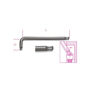 Stiftschlüssel mit kugelförmigem Kopf, für Torx®-Schrauben - Beta 97BTX