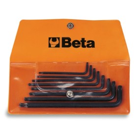Serie di 8 chiavi maschio piegate per viti con impronta Tamper Resistant Torx  (art. 97RTX) in busta - Beta 97RTX/B