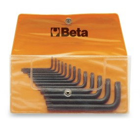 Serie di 13 chiavi maschio piegate per viti con impronta Torx  (art. 97TX) in busta - Beta 97TX/B