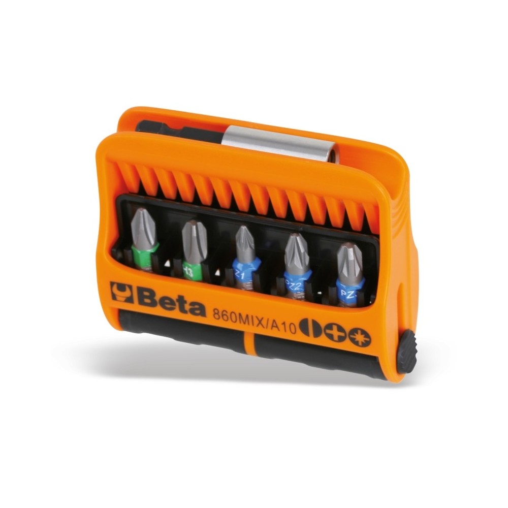 Serie di 10 inserti con portainserti magnetico in astuccio tascabile - Beta 860MIX/A10