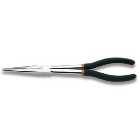Extra long needle knurled nose pliers, for special operations, slip-proof double layer PVC coated handles - Beta 1009L/A