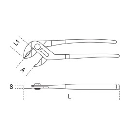 Slip joint pliers overlapping joint PVC-coated handles - Beta 1044F