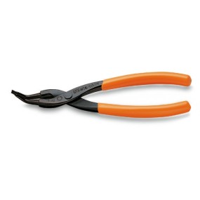 Internal circlip pliers, bent pattern, 45° PVC-coated handles - Beta 1033