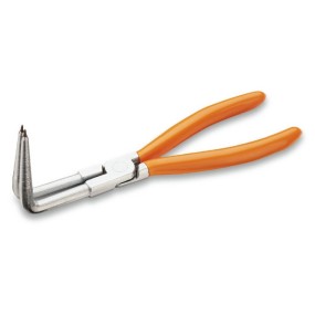 90° curved long nose pliers for elastic safety rings for holes, PVC-coated handles - Beta 1034L