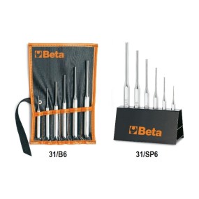 SET OF 6 PIN PUNCHES WHIT DISPLAY, BETA TOOLS 31/SP6