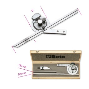 Dőlésszögmérő, rozsdamentes acélból, kemény dobozban - Beta 1678/C3
