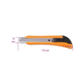 Utility knife, 18 mm, supplied with 3 blades - Beta 1771