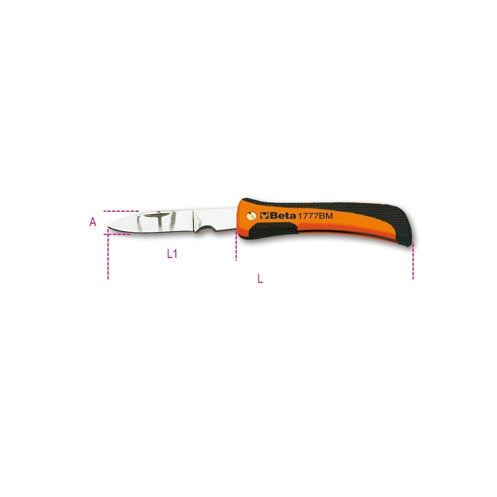 Couteau de poche d'électricien d'utilité avec la lame pour la dénudeuse de  fil de câble