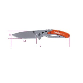 Nóż składany, rękojeść aluminiowa • w pokrowcu - Beta 1778V18