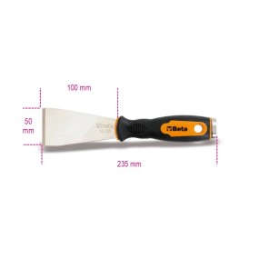 Flat putty knife scraper - Beta 1479RB/3