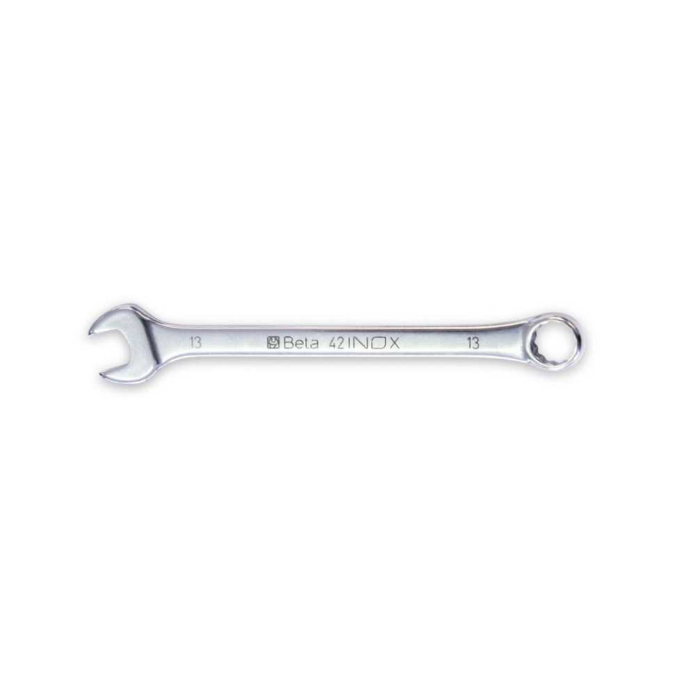 Ключ комбинированный, рожково-накидной, материал: нерж.сталь - Beta 42INOX