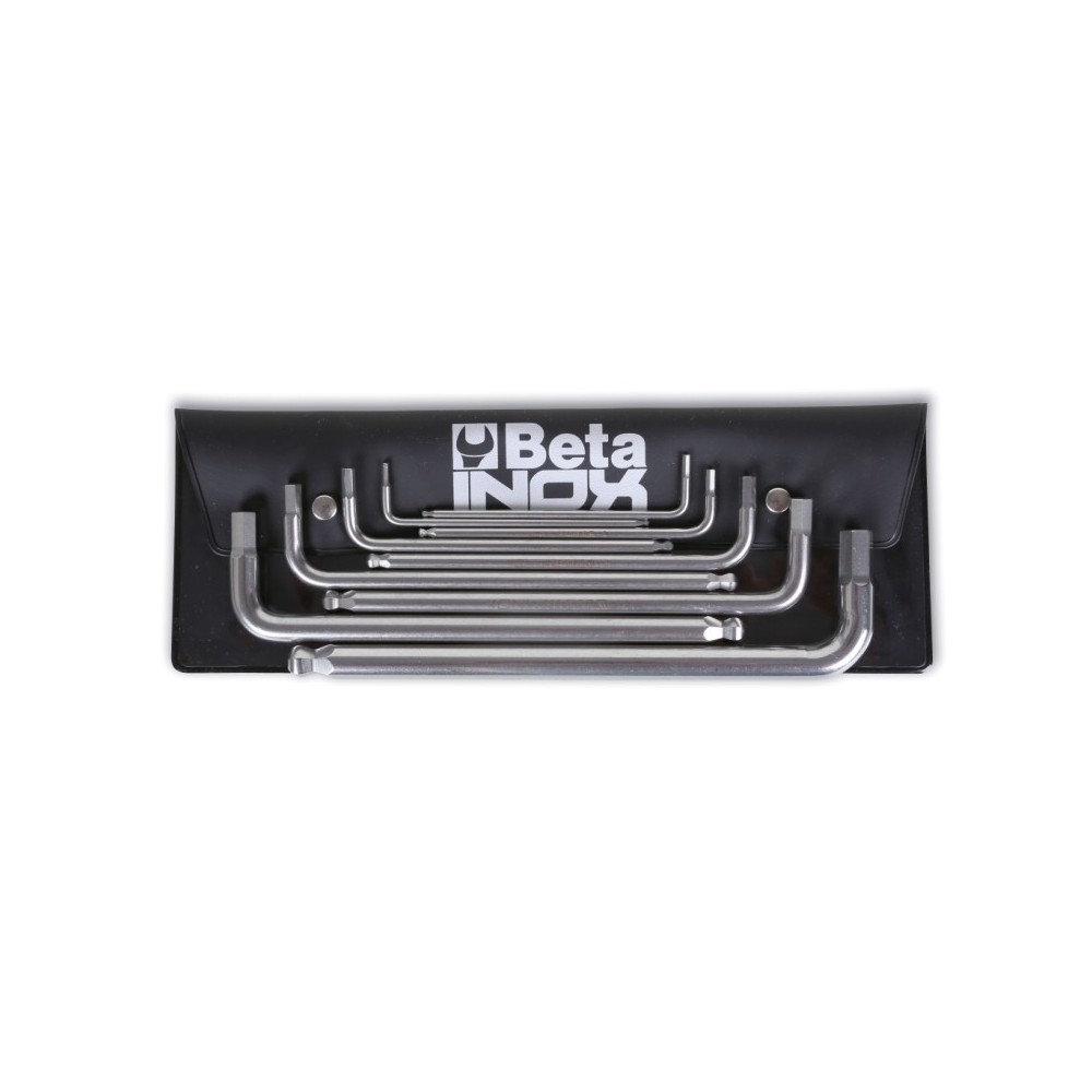 Serie di 6 chiavi maschio esagonali piegate in acciaio inossidabile, in busta - BetaINOX 96BPINOX/B