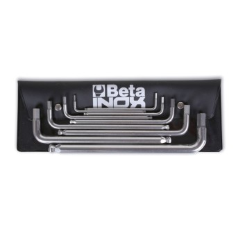 Serie di 6 chiavi maschio esagonali piegate in acciaio inossidabile, in busta - BetaINOX 96BPINOX/B