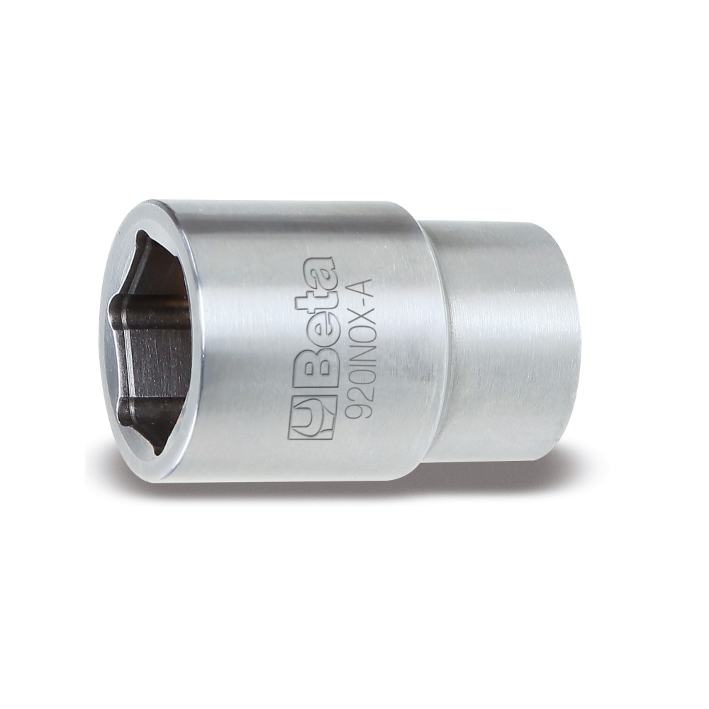 Hexagon hand sockets, 1/2" female drive, made of stainless steel - Beta 920INOX-A