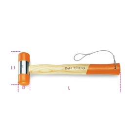 Soft face hammers, wooden shafts H-SAFE - Beta 1390HS