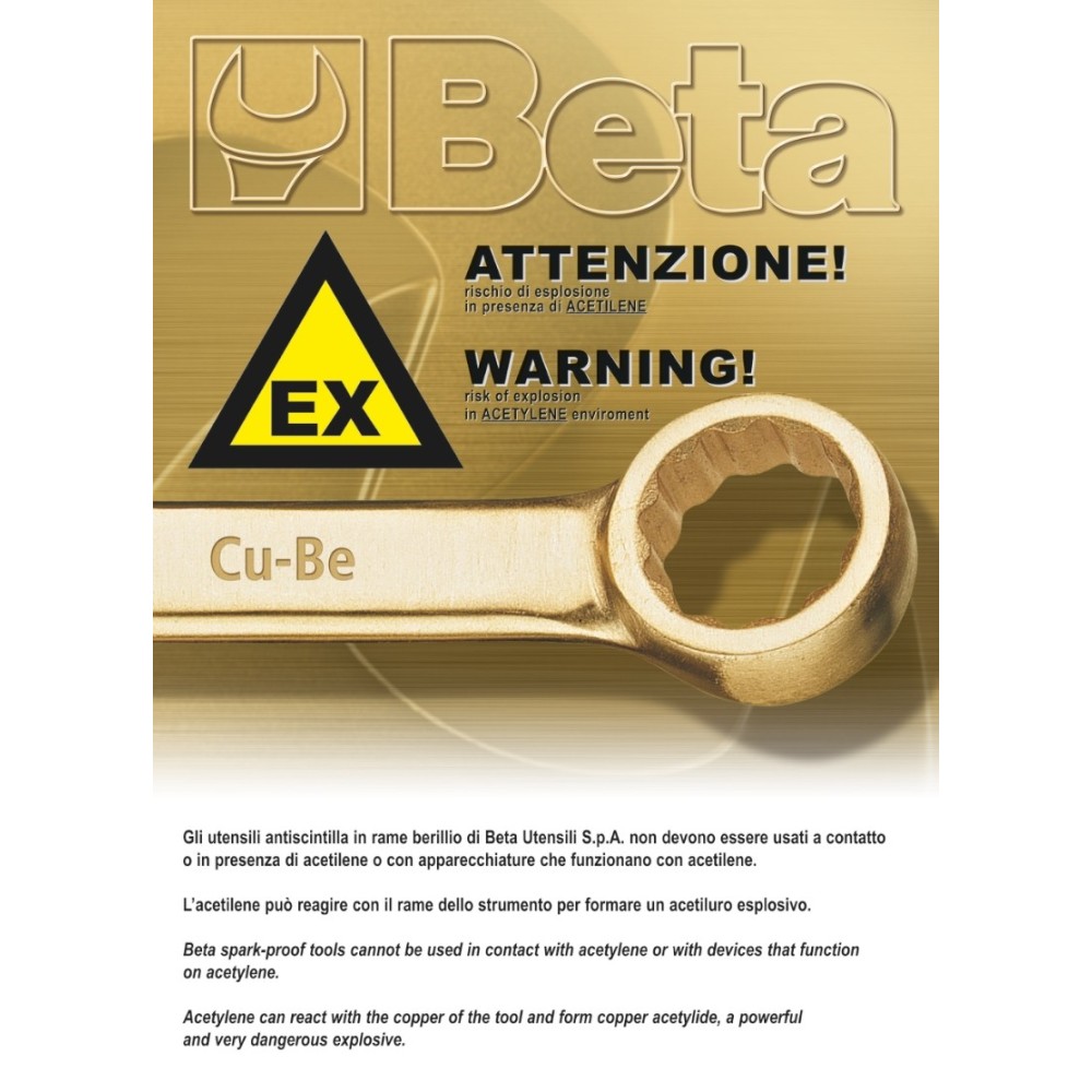 Chiavi combinate a forchetta e poligonale piegata antiscintilla - Beta 42BA-AS