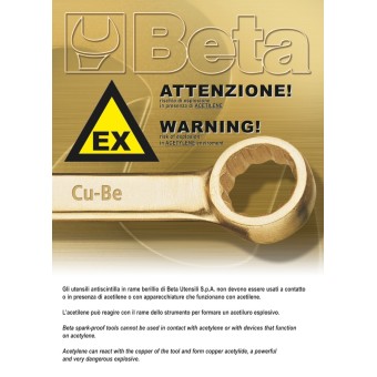 Chiave maschio esagonale piegata antiscintilla - Beta 96BA