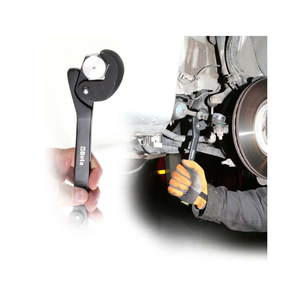 Self-locking wrench with automatic take-up device for hexagons, 8 to 32 mm - Beta 186