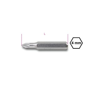 4-mm bits for slotted head Pozidriv® - Supradriv® screws - Beta 1256PZ