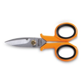 Electrician's scissors,  straight stainless steel blades,  with microteeth - Beta 1128BMX