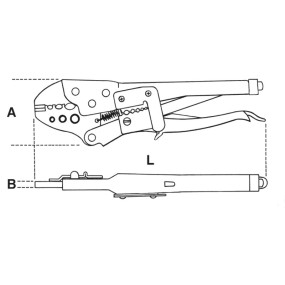 Kabelschoentang met zelfvergrendeling voor niet-geïsoleerde kabelschoenen - Beta 1605