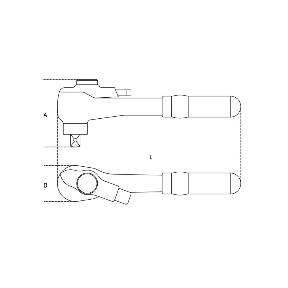 Carraca reversible con cuadrado macho 1/2" con sistema de bloqueo - Beta 920MQ/55A