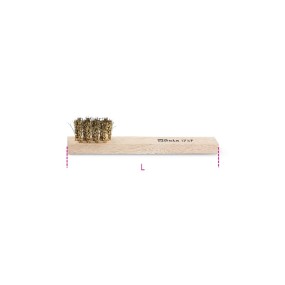 Escova de fios de latão ondulados Ø: 0.2 mm punho de madeira - Beta 1737