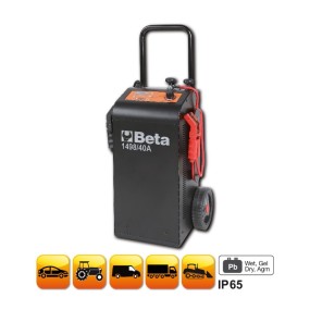 Cargador de baterías arrancador multifunciones 12-24V con carro - Beta 1498/40A