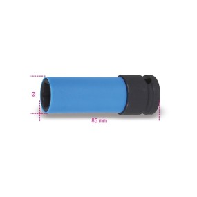 Chaves de impacto para porcas de roda, com inserts coloridos em polímero - Beta 720LC