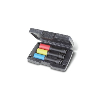 Serie di 3 chiavi a bussola Macchina lunghe colorate con inserti polimerici per dadi ruote in valigetta di ... - Beta 720LCL/C3