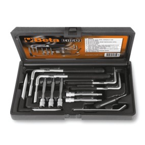 Assortment of 12 tools for removing air bags - Beta 1437/C12