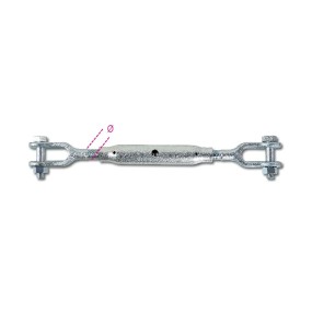Jaw and jaw turnbuckles, pipe bodies, DIN 1478 galvanized - Beta 8009TZ
