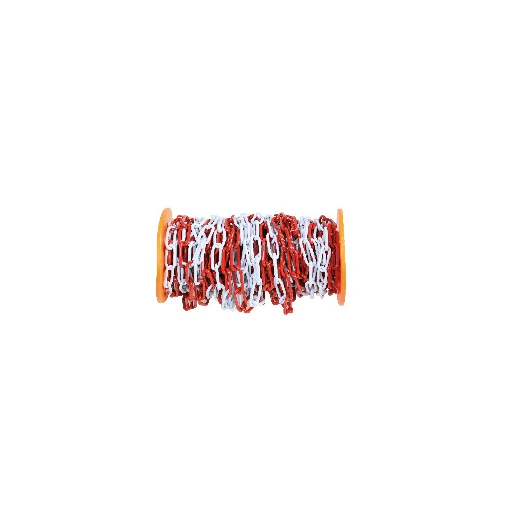 Catena di delimitazione in metallo zincata e verniciata bianca e rossa - Robur 8129