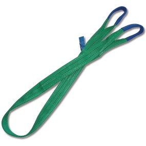 Lifting web slings, green 2t two layers with reinforced eyes high-tenacity polyester (PES) belt - Beta 8153
