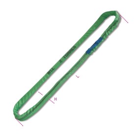 Lifting round slings, green 2t high-tenacity polyester (PES) belt - Beta 8173