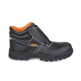 Zapatos de "soldador" con cordones, en piel estampada hidrorepelente,  desprendimiento rápido, protección frontal con cierre