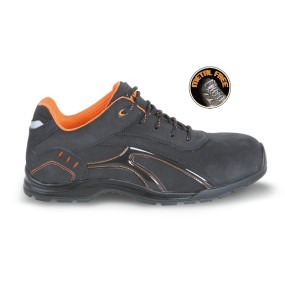 Schuhe aus Spaltleder im Nubuck-Look, wasserdicht, mit Gummilaufsohle und weichem PU-Ring - Beta 7349RP